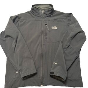 North Face Apex Barrier Soft Shell Jacket Mens LARGE Black Full Zip Outdoors